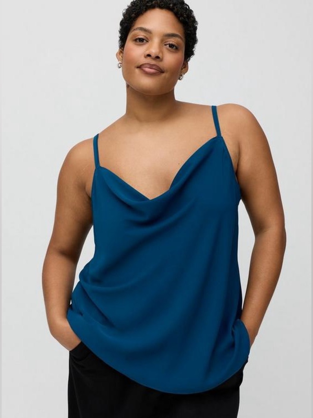 Torrid Crepe De Chine Cowl Neck Cami